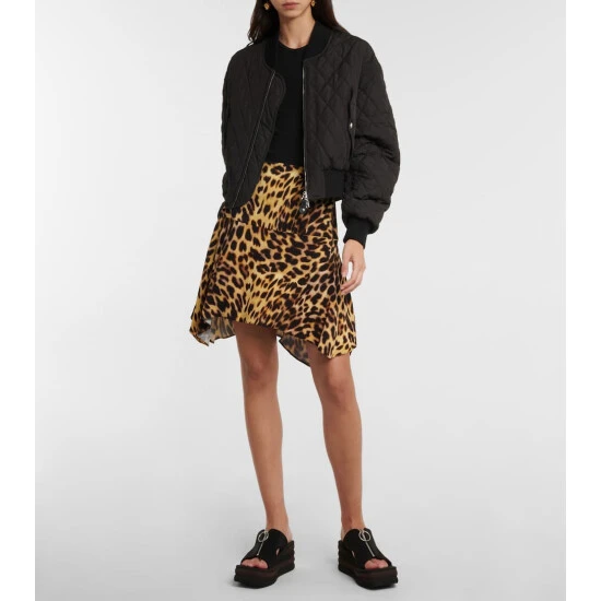 Stella McCartney Cropped Quilted Bomber Jacket