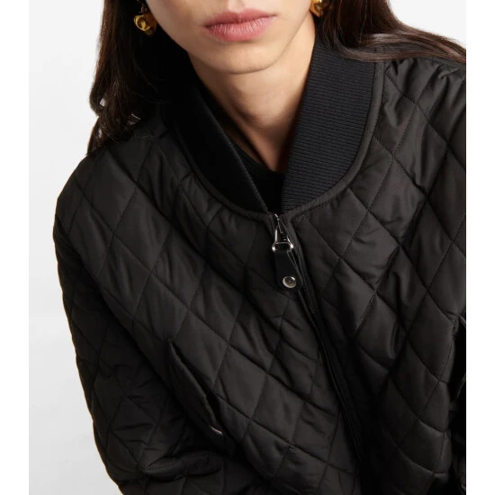 Stella McCartney Cropped Quilted Bomber Jacket - Image 3