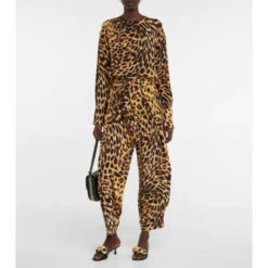 Stella McCartney Cheetah-print Silk Jumpsuit