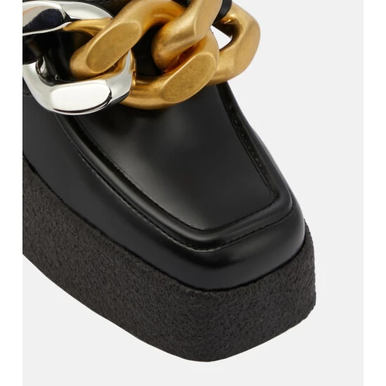 Stella McCartney Skyla Embellished Platform Loafer Pumps - Image 5