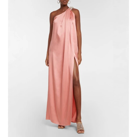 Stella McCartney Embellished One-shoulder Satin Gown