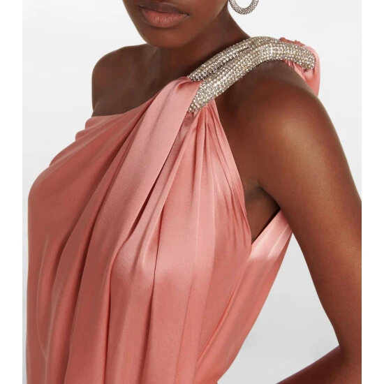 Stella McCartney Embellished One-shoulder Satin Gown - Image 3