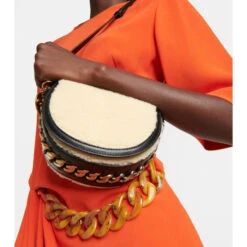 Stella McCartney Frayme Medium Faux Fur Shoulder Bag