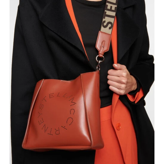 Stella McCartney Stella Logo Faux Leather Shoulder Bag
