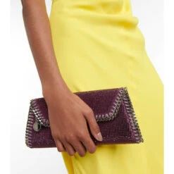 Stella McCartney Falabella Crystal-embellished Clutch