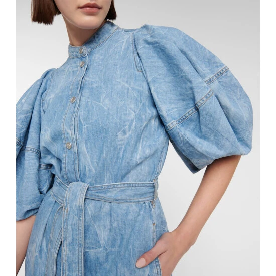 Stella McCartney Puff-sleeve Denim Shirt Dress 5 Stella McCartney Puff-sleeve Denim Shirt Dress - Image 3