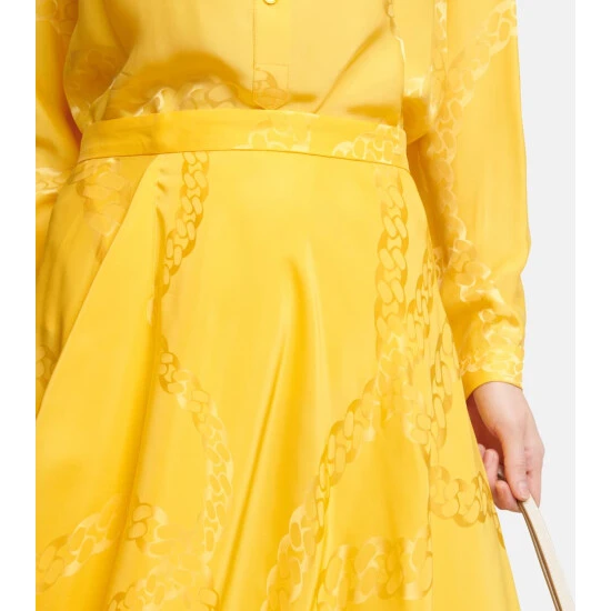 Stella McCartney Asymmetrical Printed High-rise Midi Skirt - Image 3