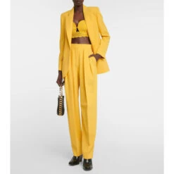 Stella McCartney Wool-blend High-rise Pleated Pants