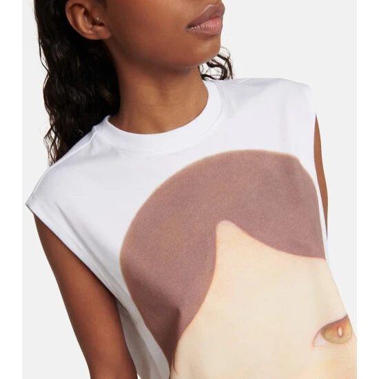 Stella McCartney X Yoshitomo Nara Printed Jersey Tank Top - Image 3