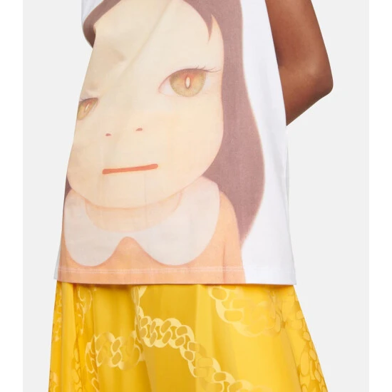 Stella McCartney X Yoshitomo Nara Printed Jersey Tank Top - Image 4