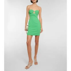 Stella McCartney Mesh-paneled Crêpe Minidress