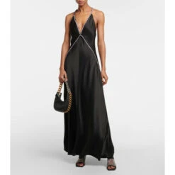 Stella McCartney Crystal-embellished Satin Gown