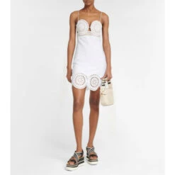Stella McCartney Eyelet Cotton-blend Minidress