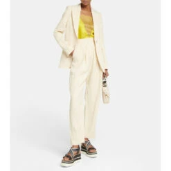 Stella McCartney High-rise Pleated Straight Pants