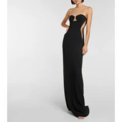 Stella McCartney Mesh-paneled Crêpe Gown
