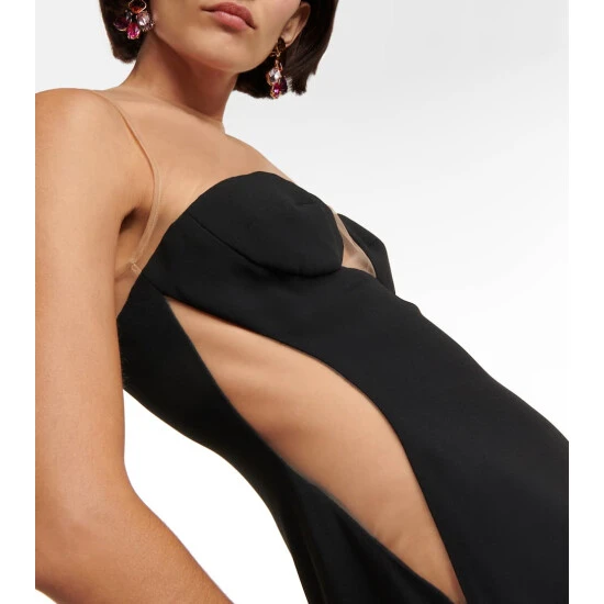 Stella McCartney Mesh-paneled Crêpe Gown - Image 4