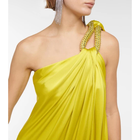 Stella McCartney One-shoulder Embellished Satin Gown - Image 3