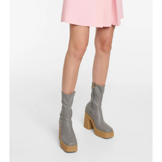 Stella McCartney Faux Leather Platform Ankle Boots - Image 3