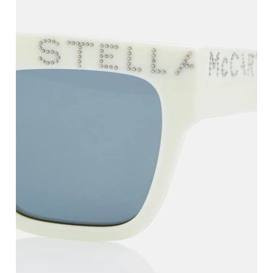 Stella McCartney Flat-brow Logo Sunglasses
