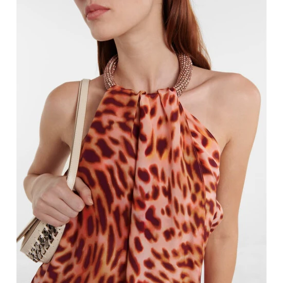 Stella McCartney Printed Silk Halterneck Minidress - Image 3