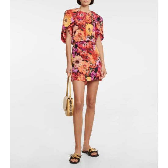 Stella McCartney Floral Silk Minidress