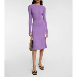 Stella McCartney Ribbed-knit Midi Skirt