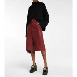 Stella McCartney Faux Leather Midi Skirt