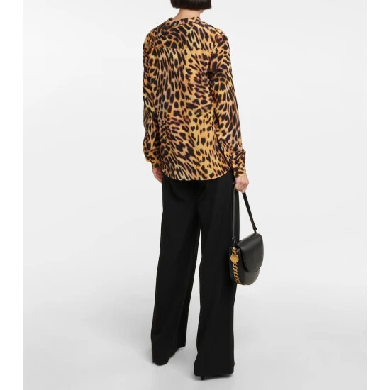 Stella McCartney Cheetah-print Silk Blouse - Image 2