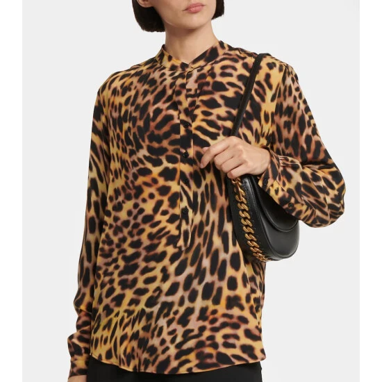 Stella McCartney Cheetah-print Silk Blouse - Image 4