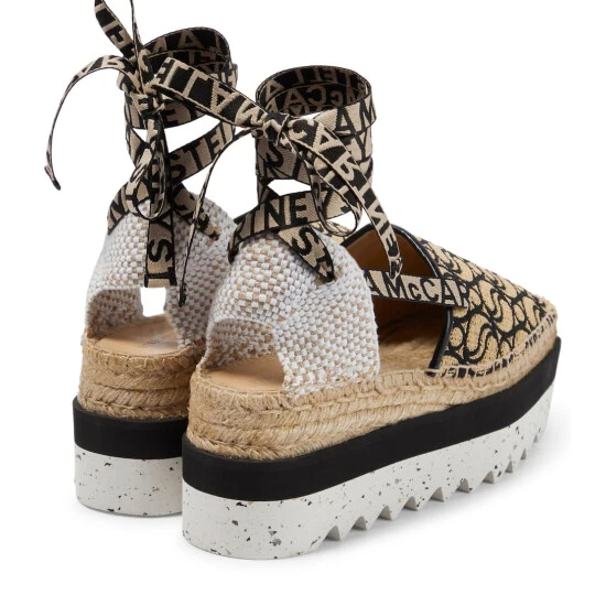 Stella McCartney Gaia Monogram Platform Espadrilles - Image 2