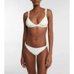 Stella McCartney Falabella Chain-strap Triangle Bikini Top