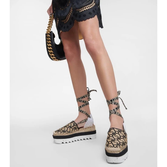 Stella McCartney Gaia Monogram Platform Espadrilles - Image 3