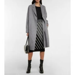 Stella McCartney Alpaca Wool-blend Striped Midi Skirt