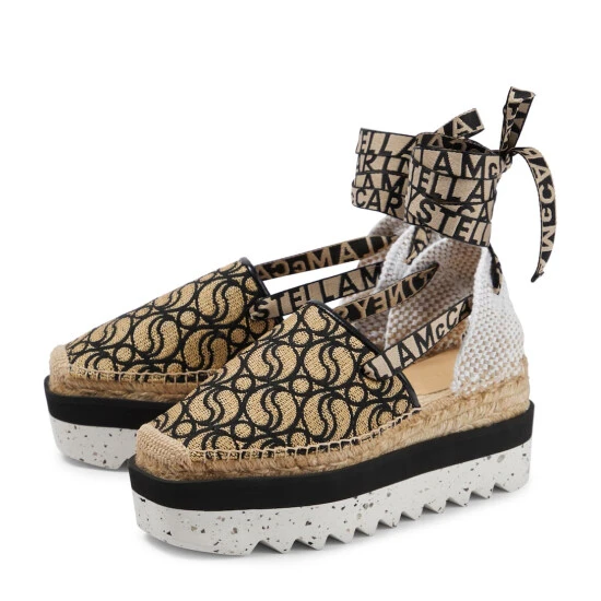 Stella McCartney Gaia Monogram Platform Espadrilles - Image 4