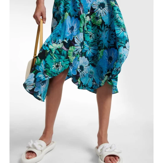 Stella McCartney Floral Silk Crêpe De Chine Skirt - Image 4