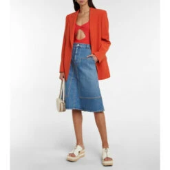 Stella McCartney Denim Midi Skirt