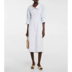 Stella McCartney Cotton Poplin Midi Shirt Dress